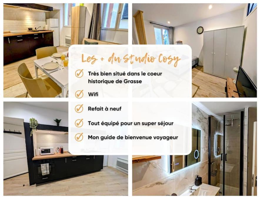 Le Studio Cosy, Centre Historique, Wifi, Neuf Grasse Zewnętrze zdjęcie